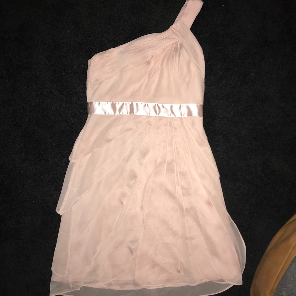 Adrianna Papell Pink One Shoulder Dress